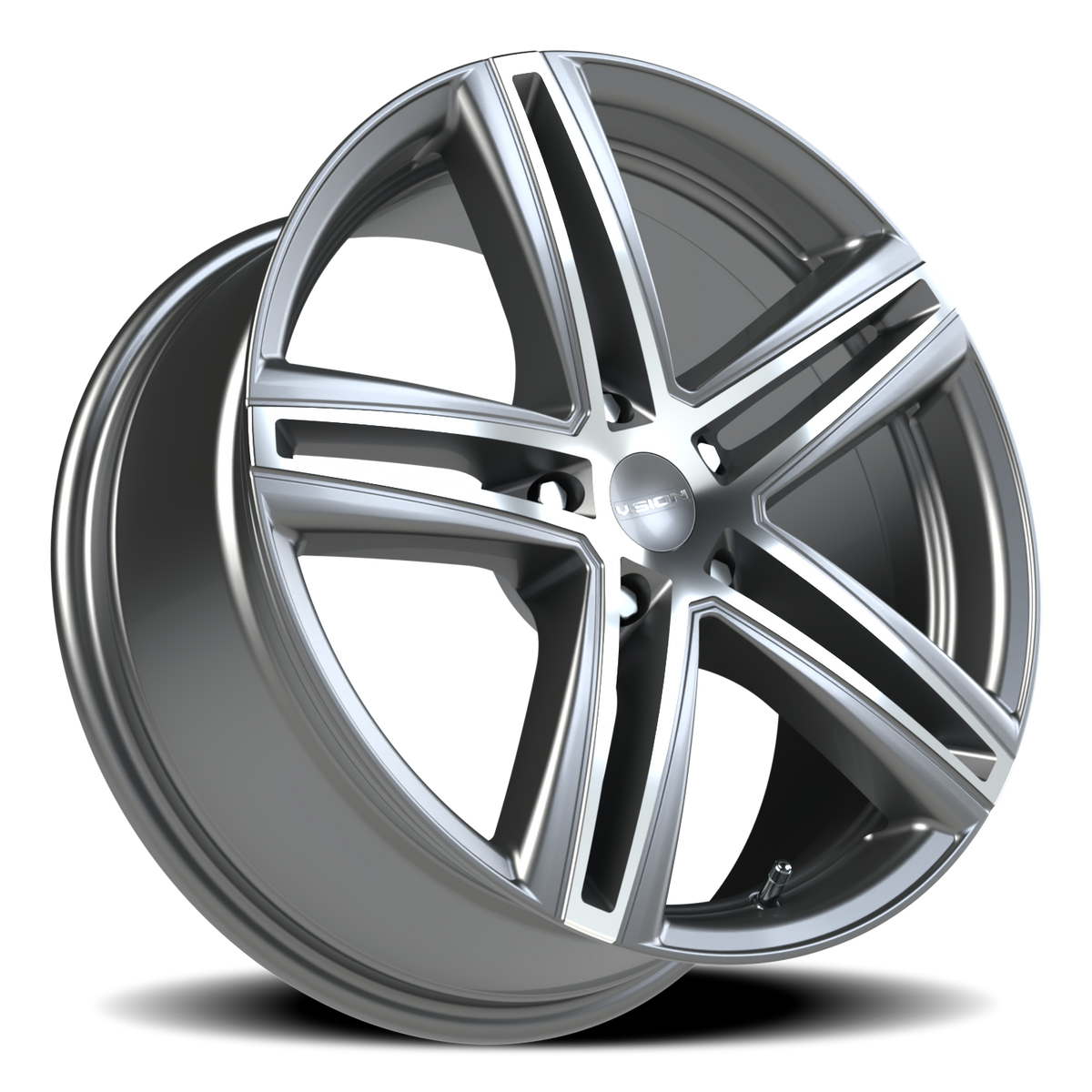Vision Wheel 640 Gunmetal Machined Face 18x8 +40 5x114.3mm 73.1mm - Wheelwiz