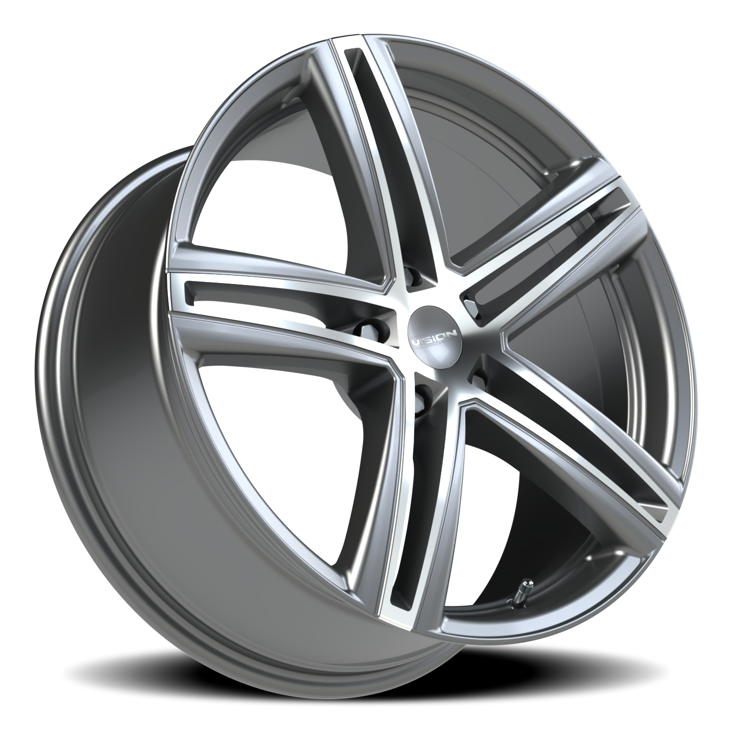 Vision Wheel 640 Gunmetal Machined Face 19x8.5 +40 5x114.3mm 73.1mm - Wheelwiz