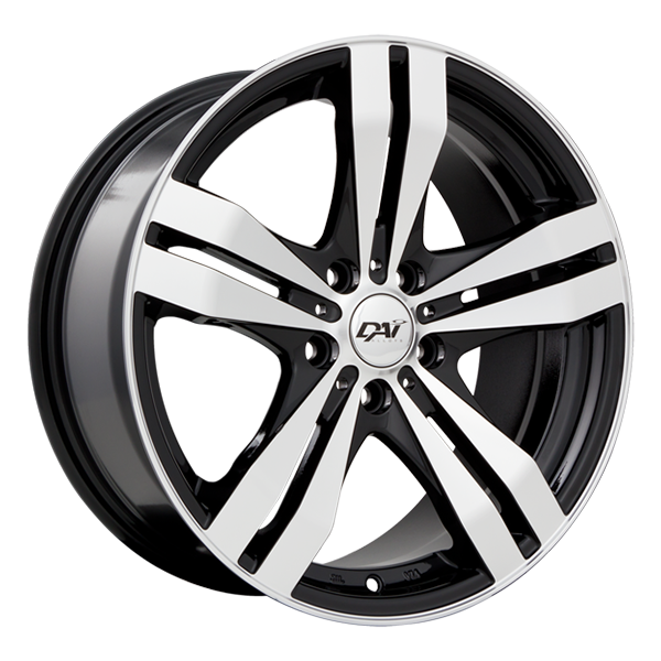 DAI TARGET Gloss Black - Machined Face 17x7.5 +42 5x114.3mm 67.1mm - WheelWiz