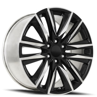 Factory Reproductions FR 90 Gloss Black Polished Accents 22x9 +28 6x139.7mm 78.1mm