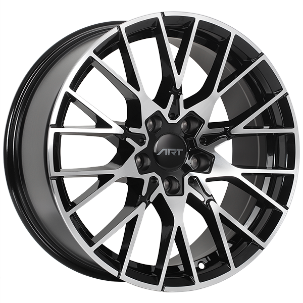 ART Replica REPLICA 166 Gloss Black - Machined Face 18x8 +35 5x120mm 72.6mm - WheelWiz