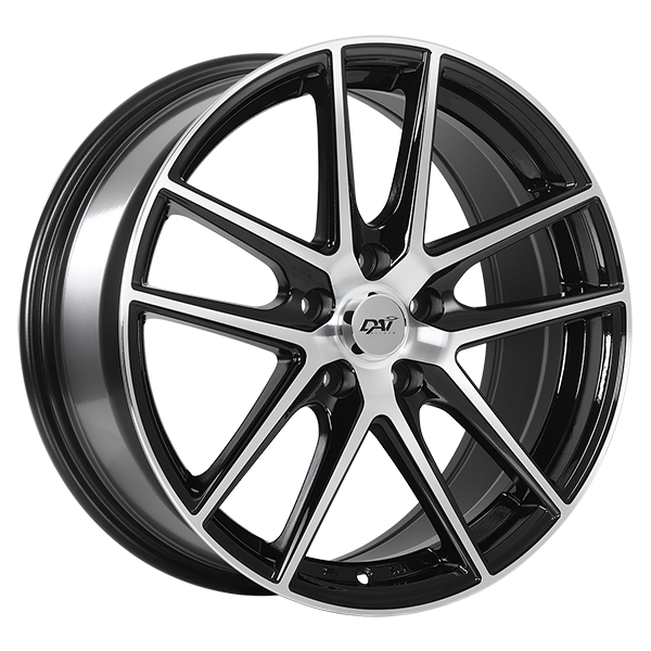 DAI LEVEL Gloss Black - Machined Face 14x6 +38 4x100mm 73.1mm - Wheelwiz