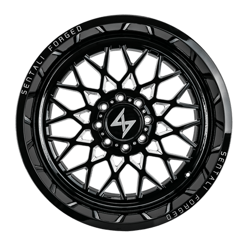 Sentali Forged SF-5 Gloss Black Milled 24x16 -99 6x135mm 0mm - WheelWiz