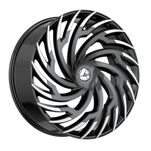 Azara AZA-536BM Gloss Black Machined 20x9.5 +35 5x114.3|5x120mm 74.1mm