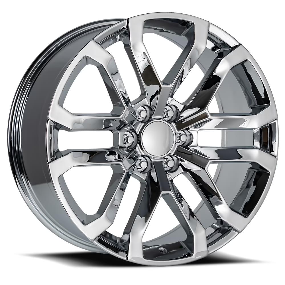 Factory Reproductions FR 95 Chrome 22x9 +24 6x139.7mm 78.1mm