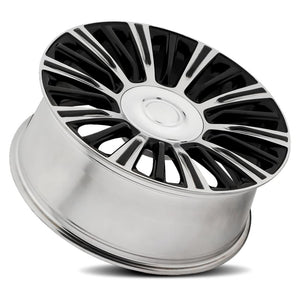 Factory Reproductions FR 91 Gloss Black Polished Accents 22x9 +28 6x139.7mm 78.1mm