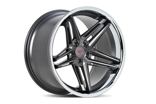 Ferrada Wheels CM1 Matte Graphite / Chrome Lip 20x10.5 +40 5x120mm 74.1mm
