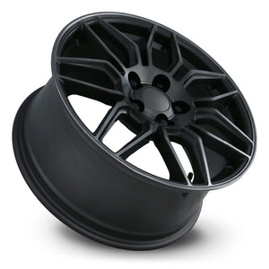 Factory Reproductions FR 401 Satin Titanium Grey Machine Face Wdark Clr 18x8.5 +54 5x120.65mm 70.3mm