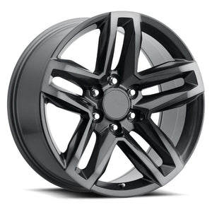 Factory Reproductions FR 94 Satin Titanium Grey Machine Face Wdark Clr 22x9 +15 6x139.7mm 78.1mm
