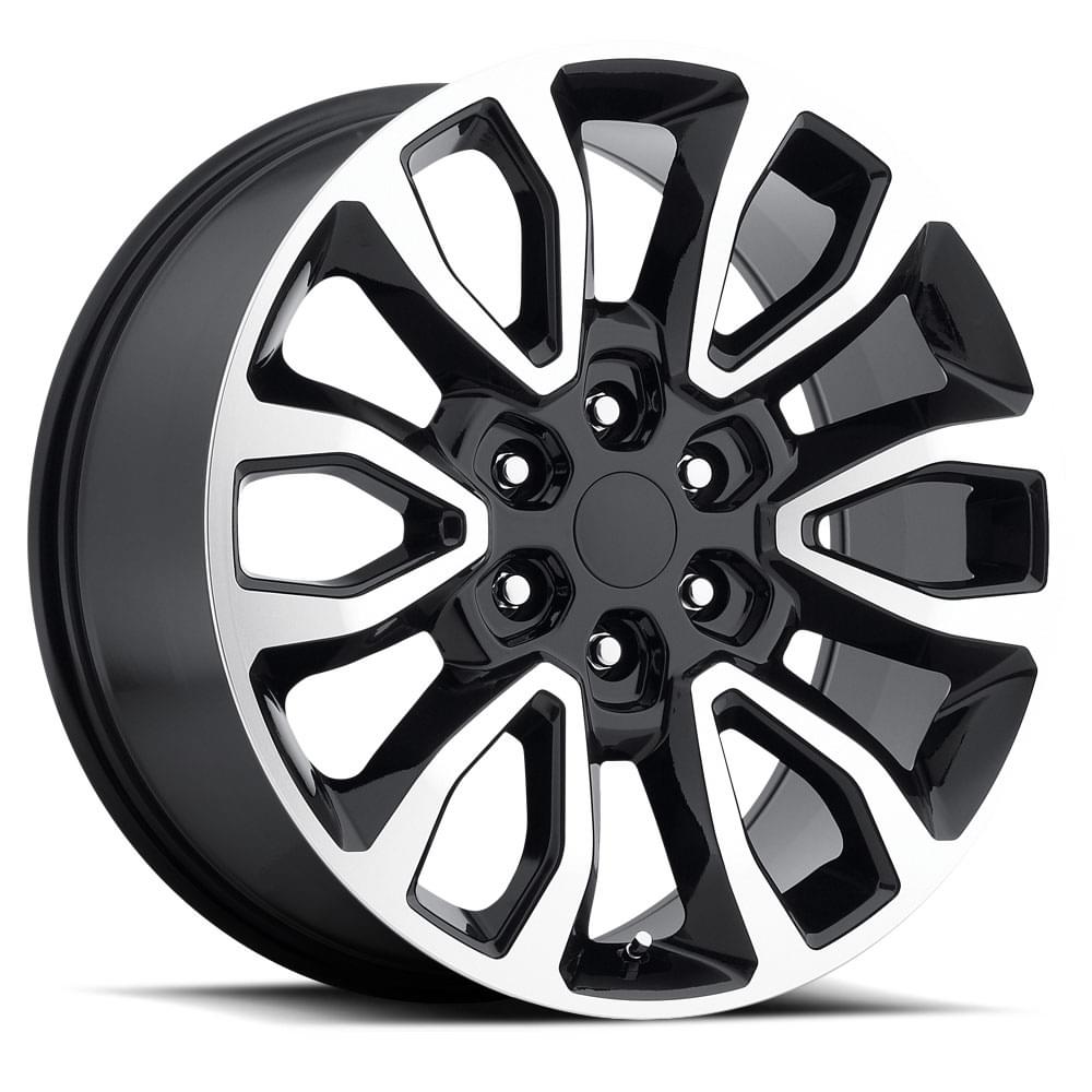 Factory Reproductions FR 53 Gloss Black Machine Face 20x9 +30 6x135mm 87mm