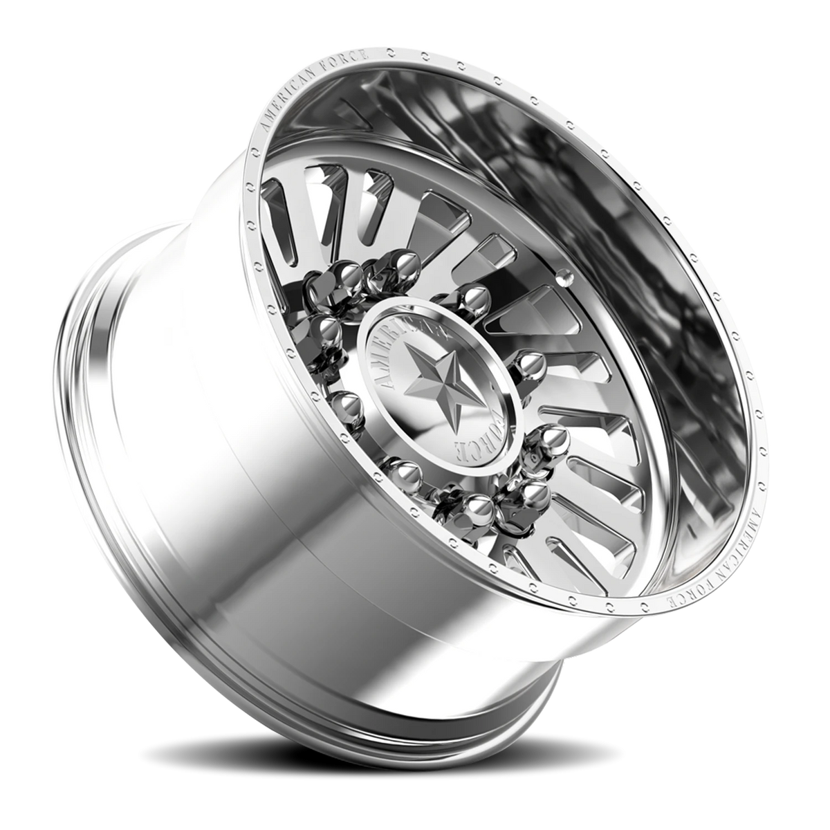 American Force 7H92 Thrust CCSD Polished 24x14 -73 8x165.1mm 122mm - Wheelwiz