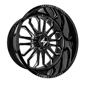 Sentali Forged SF-3 Gloss Black Milled 24x16 -99 5x127mm 0mm - WheelWiz