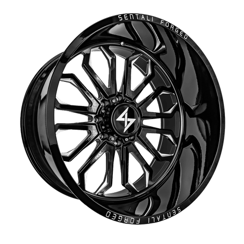 Sentali Forged SF-3 Gloss Black Milled 26x14 -76 8x180mm 124.3mm
