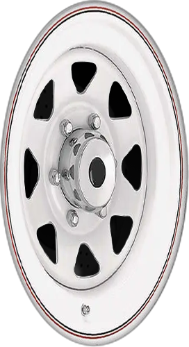 Steel 8-Spoke White 15x6 -3 5x127mm 83.8mm
