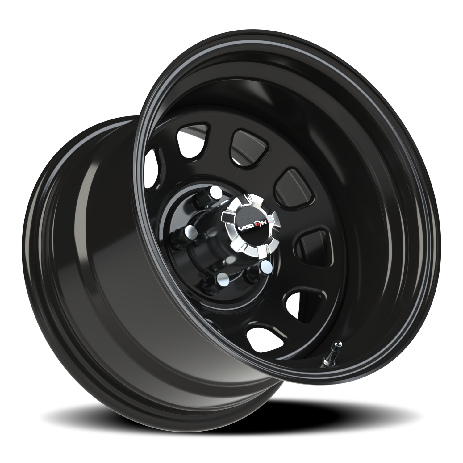 Vision Wheel 84H Gloss Black 15x10 -39 5x114.3mm 83mm - Wheelwiz