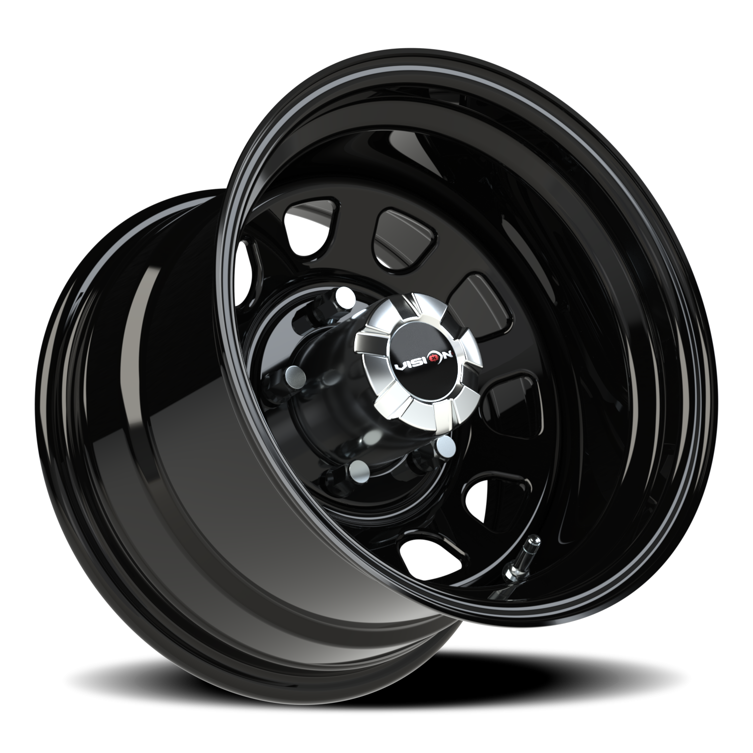 Vision Wheel 84H Gloss Black 15x10 -39 5x139.7mm 108mm - Wheelwiz