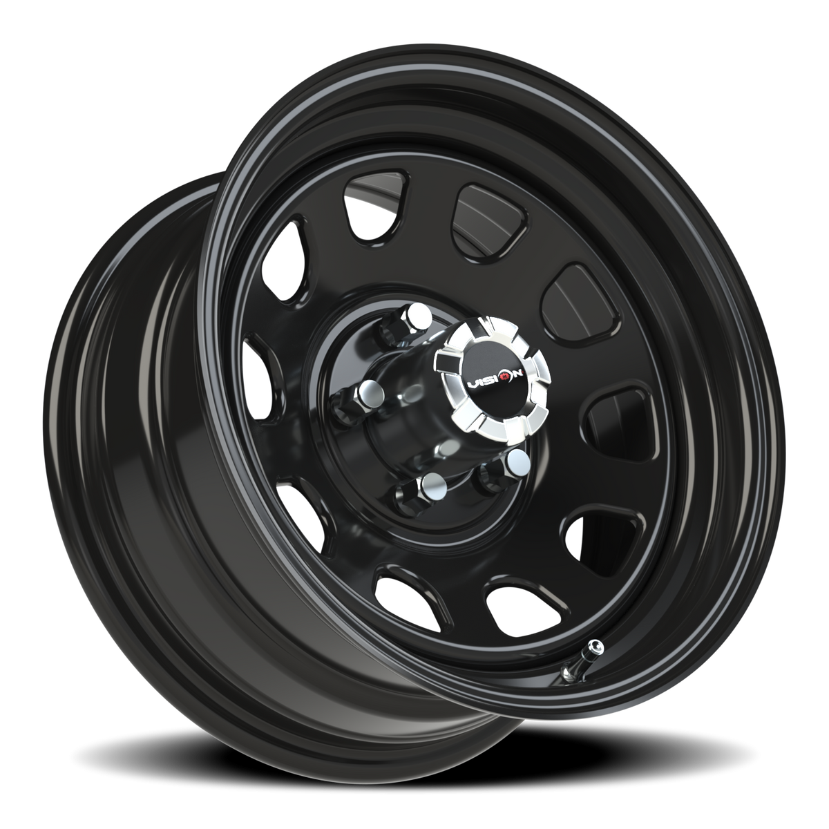 Vision Wheel 84H Gloss Black 15x7 -6 5x114.3mm 83mm - Wheelwiz