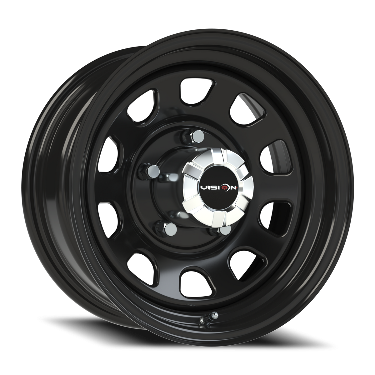 Vision Wheel 84H Gloss Black 15x7 -6 5x139.7mm 108mm - Wheelwiz