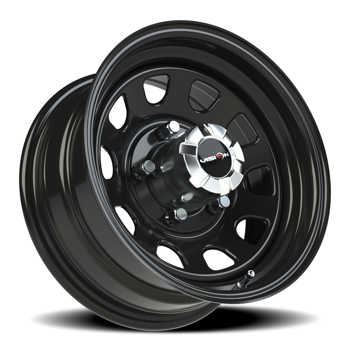 Vision Wheel 84H Gloss Black 15x7 -6 5x139.7mm 108mm - Wheelwiz
