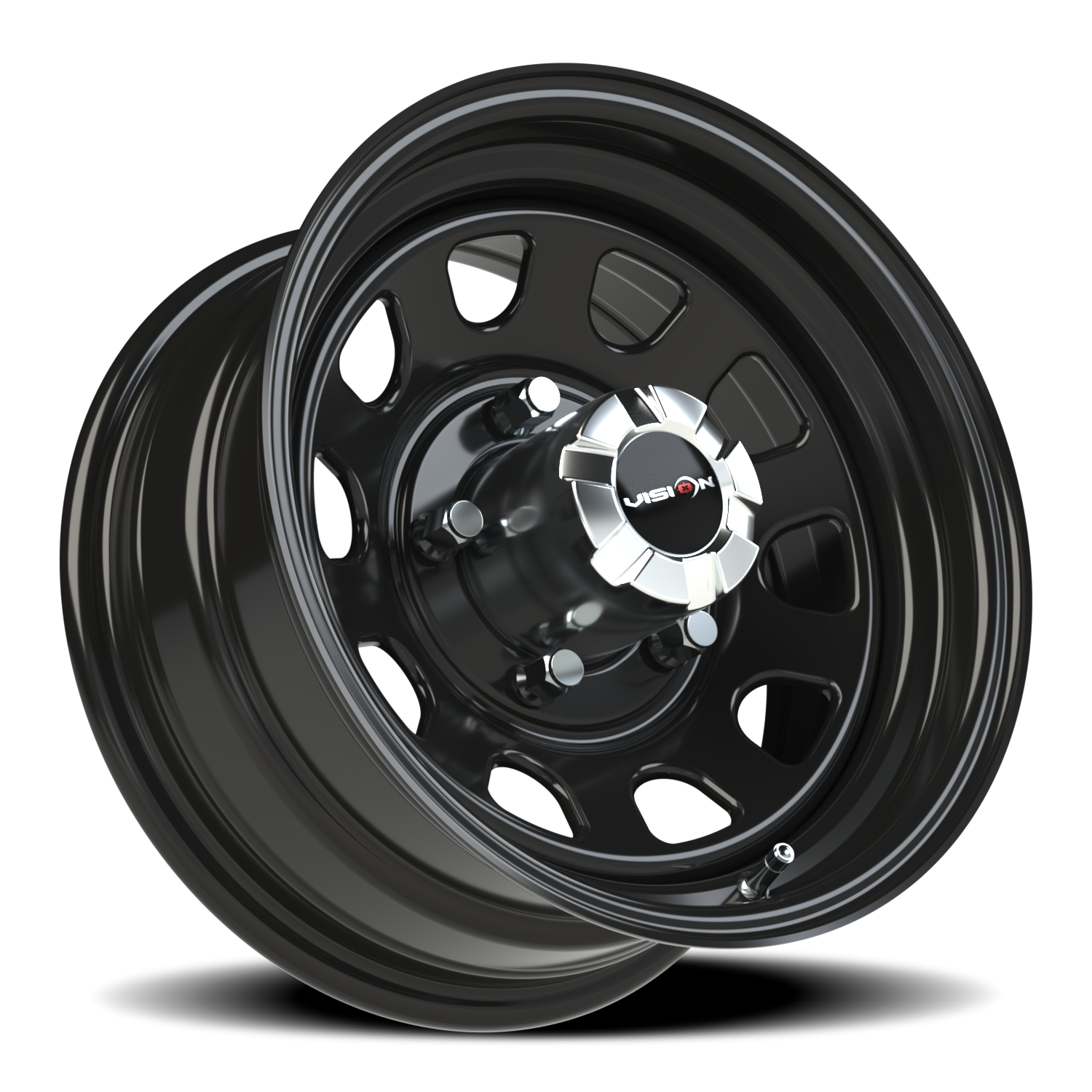 Vision Wheel 84H Gloss Black 15x7 -6 5x139.7mm 108mm - Wheelwiz