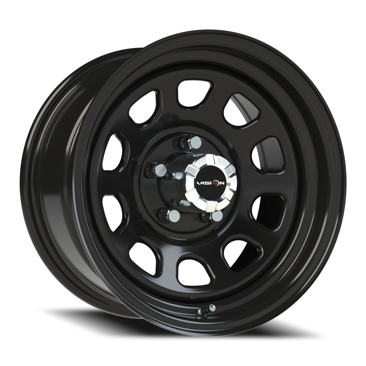 Vision Wheel 84H Gloss Black 15x8 -19 5x127mm 83mm - Wheelwiz