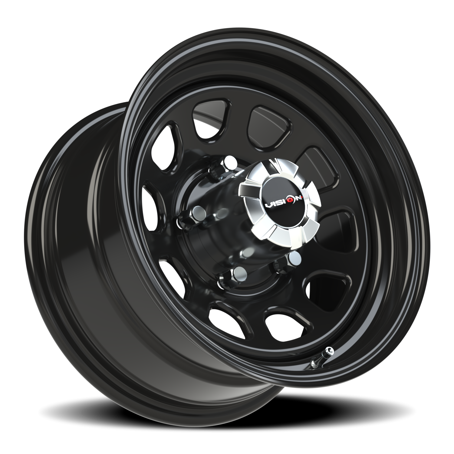 Vision Wheel 84H Gloss Black 15x8 -19 5x139.7mm 108mm - Wheelwiz