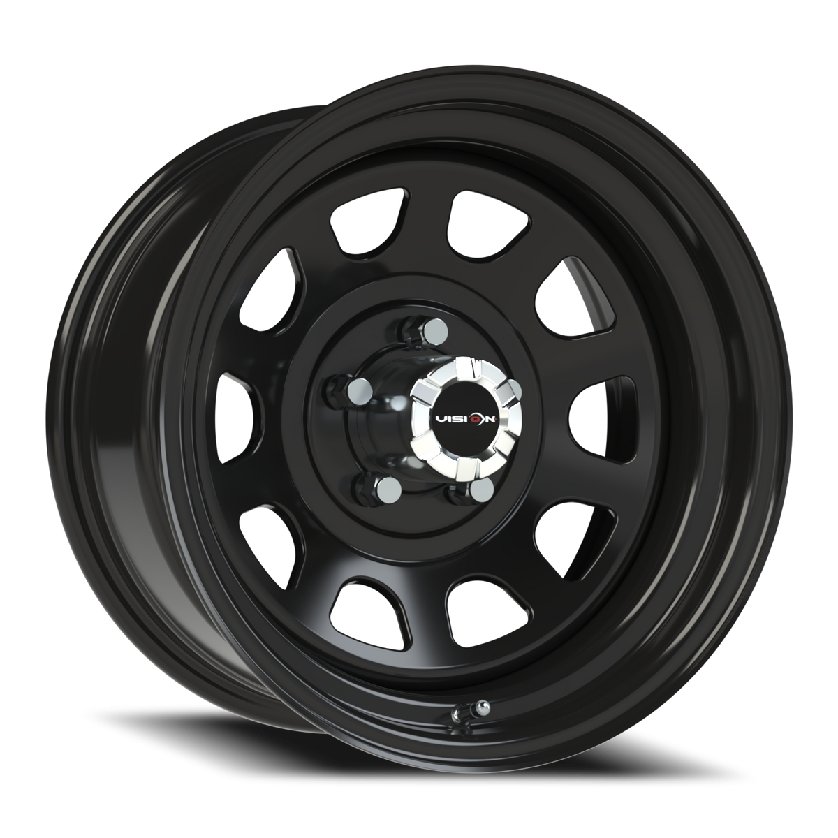 Vision Wheel 84H Gloss Black 16x8 -12 5x127mm 83mm - Wheelwiz