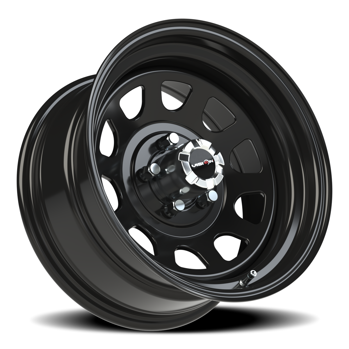 Vision Wheel 84H Gloss Black 16x8 -12 5x127mm 83mm - Wheelwiz