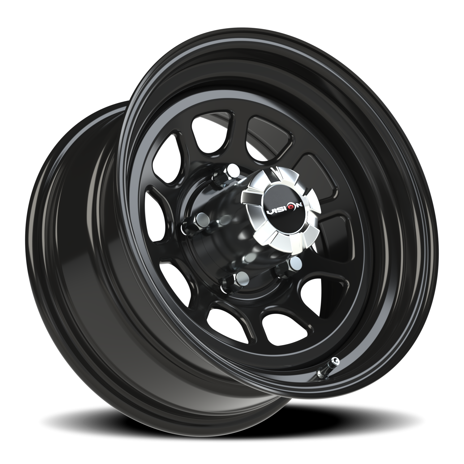 Vision Wheel 84H Gloss Black 16x8 -12 5x139.7mm 108mm - Wheelwiz