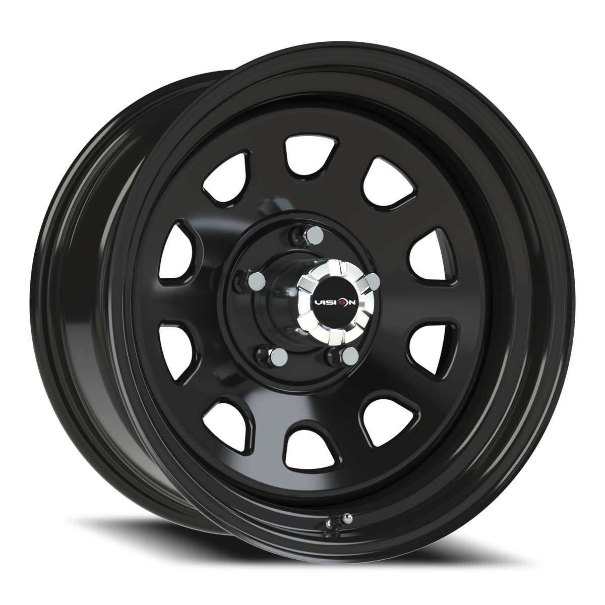 Vision Wheel 84H Gloss Black 17x8 -12 5x127mm 83mm - Wheelwiz