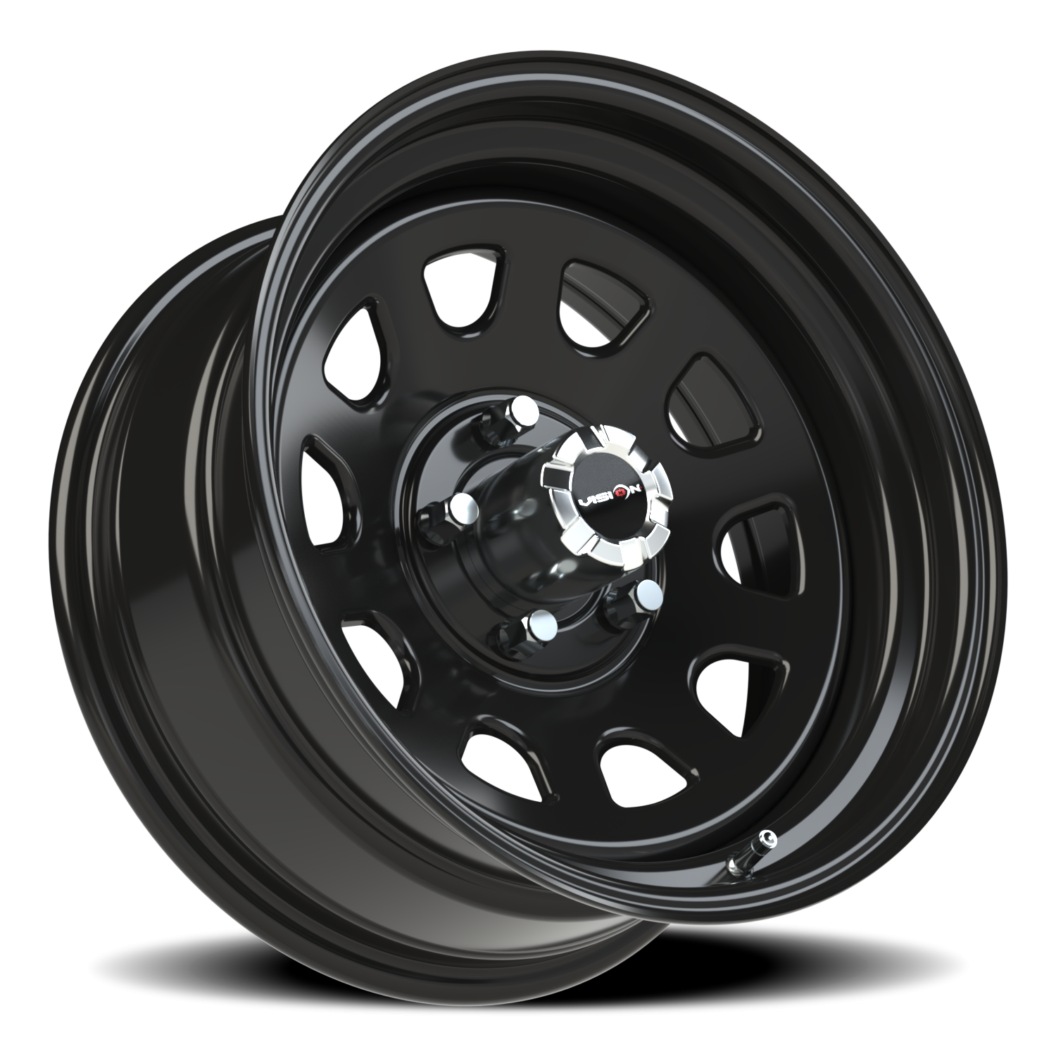 Vision Wheel 84H Gloss Black 17x8 -12 5x127mm 83mm - Wheelwiz