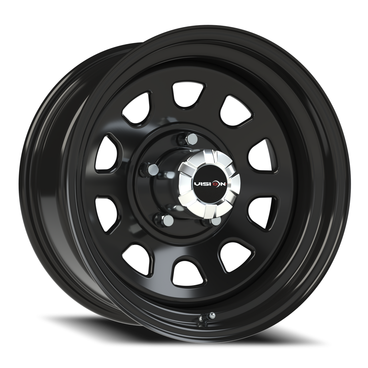 Vision Wheel 84H Gloss Black 17x8 -12 5x139.7mm 108mm - Wheelwiz