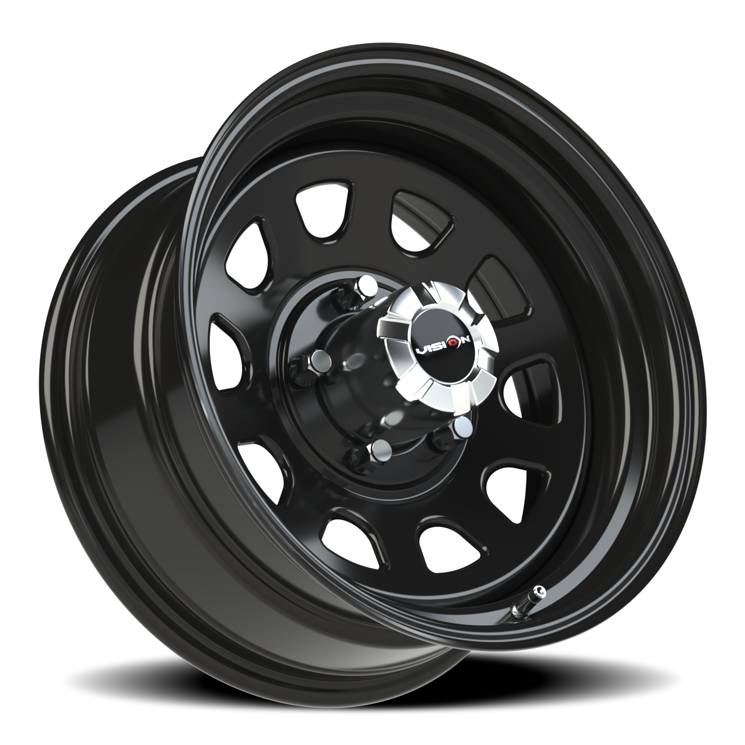 Vision Wheel 84H Gloss Black 17x8 -12 5x139.7mm 108mm - Wheelwiz