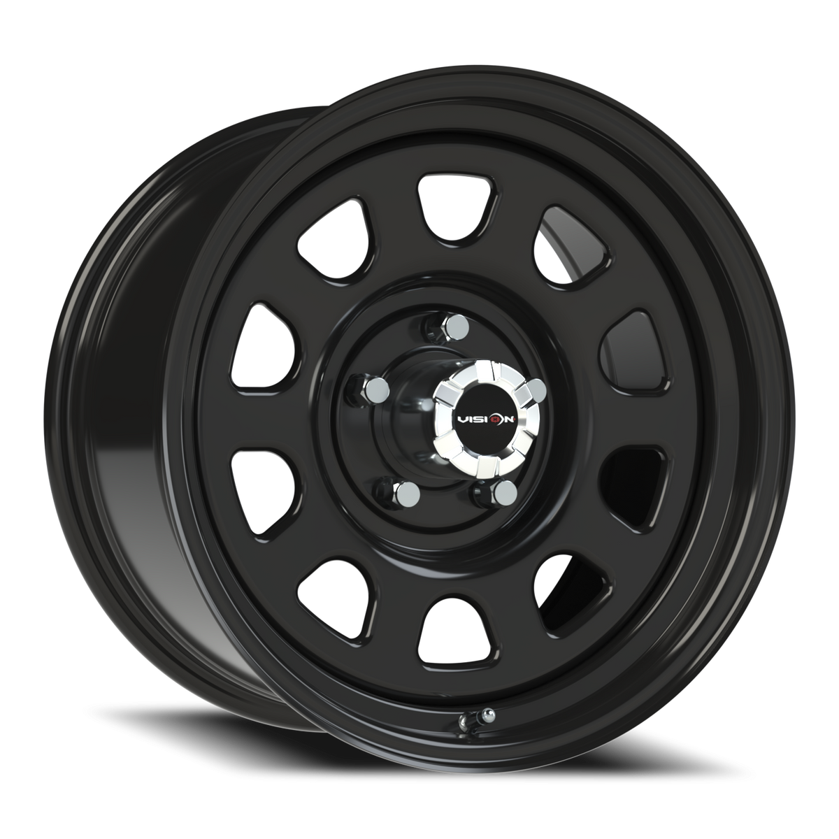 Vision Wheel 84H Gloss Black 17x9 -12 5x127mm 83mm - Wheelwiz