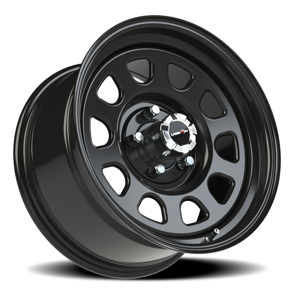 Vision Wheel 84H Gloss Black 17x9 -12 5x127mm 83mm - Wheelwiz