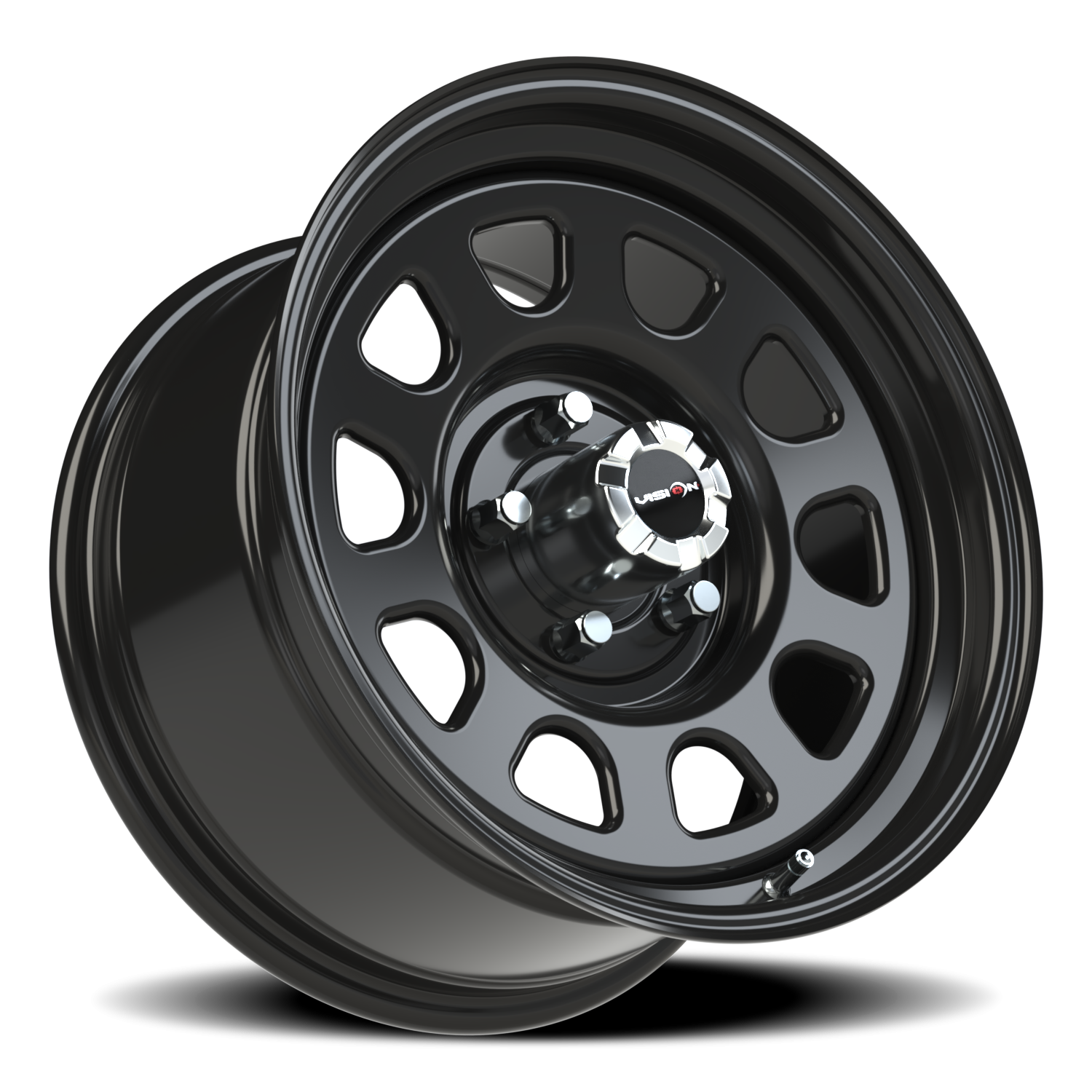Vision Wheel 84H Gloss Black 17x9 -12 5x127mm 83mm - Wheelwiz