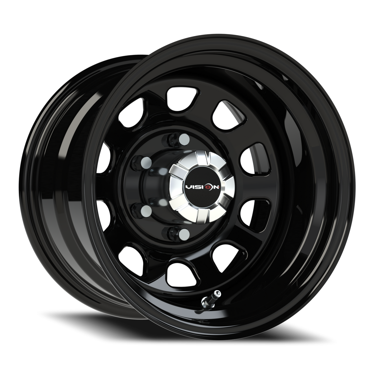 Vision Wheel 84H Gloss Black 15x10 -39 6x139.7mm 108mm - Wheelwiz