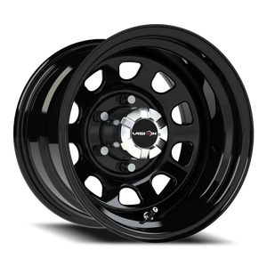 Vision Wheel 84H Gloss Black 15x10 -39 6x139.7mm 108mm - Wheelwiz