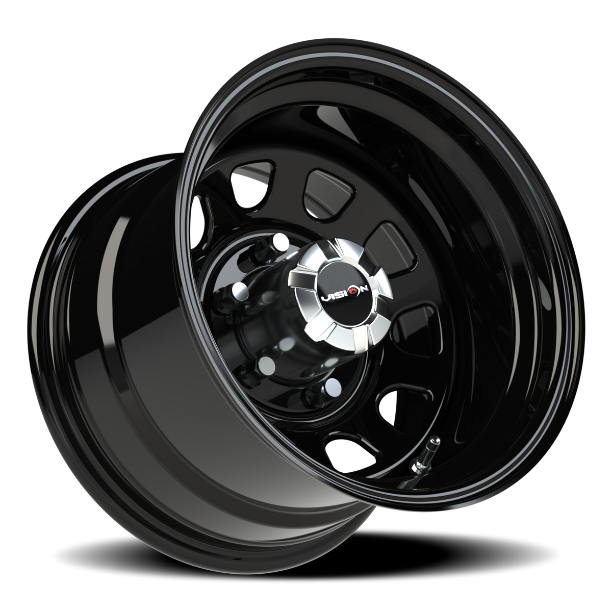 Vision Wheel 84H Gloss Black 15x10 -39 6x139.7mm 108mm - Wheelwiz