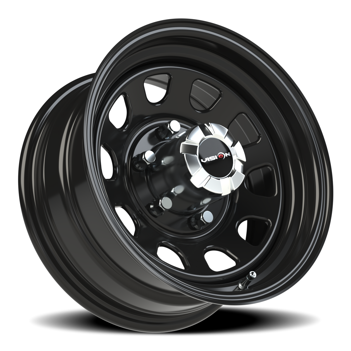 Vision Wheel 84H Gloss Black 15x7 -6 6x139.7mm 108mm - Wheelwiz