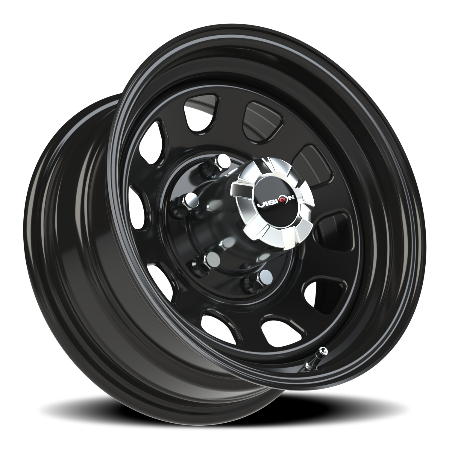 Vision Wheel 84H Gloss Black 15x7 -6 6x139.7mm 108mm - Wheelwiz