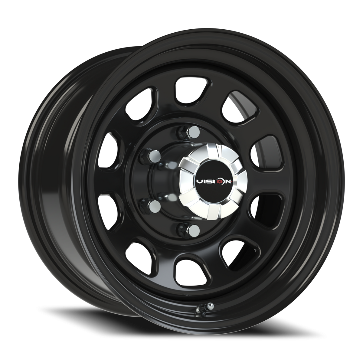 Vision Wheel 84H Gloss Black 15x8 -19 6x139.7mm 108mm - Wheelwiz