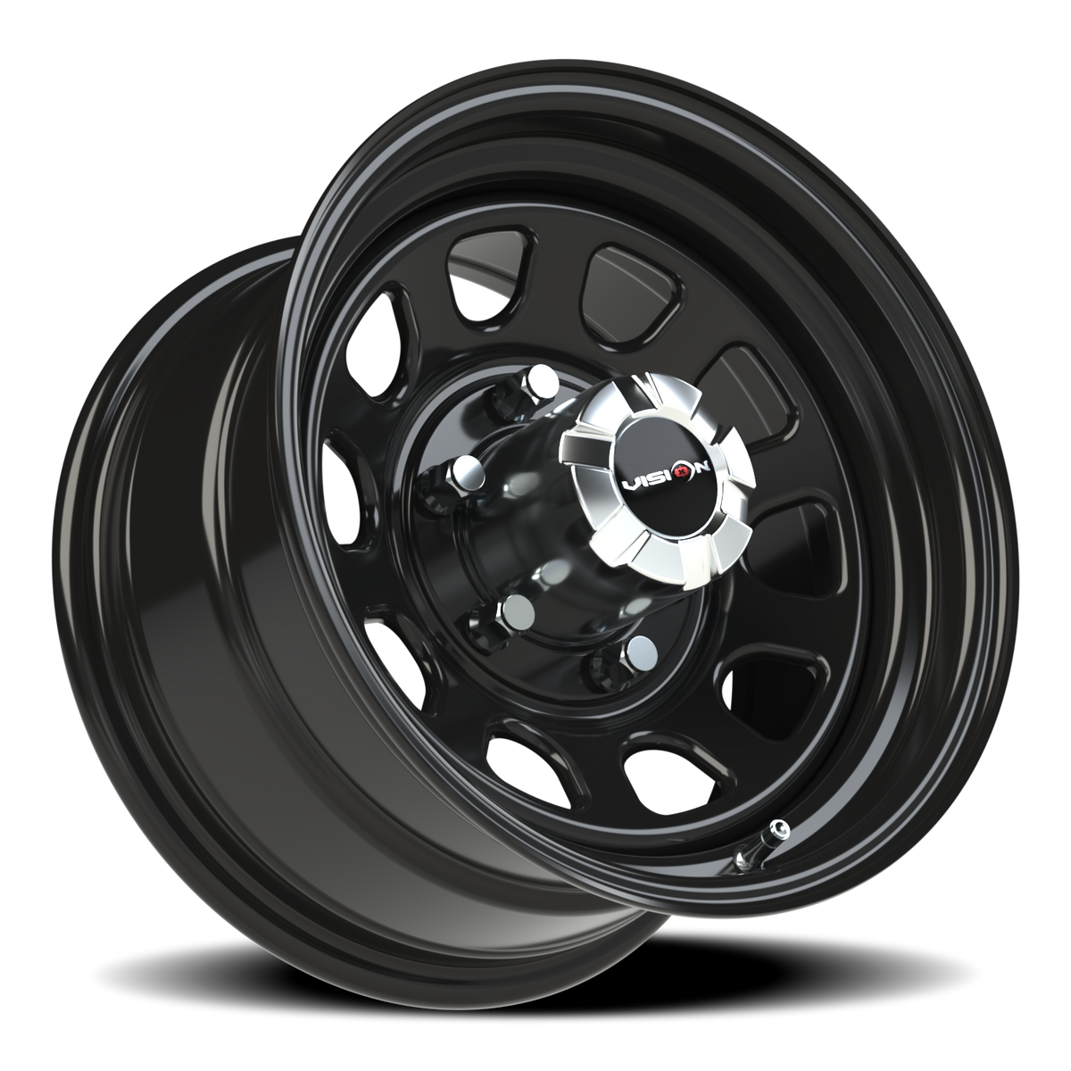 Vision Wheel 84H Gloss Black 15x8 -19 6x139.7mm 108mm - Wheelwiz