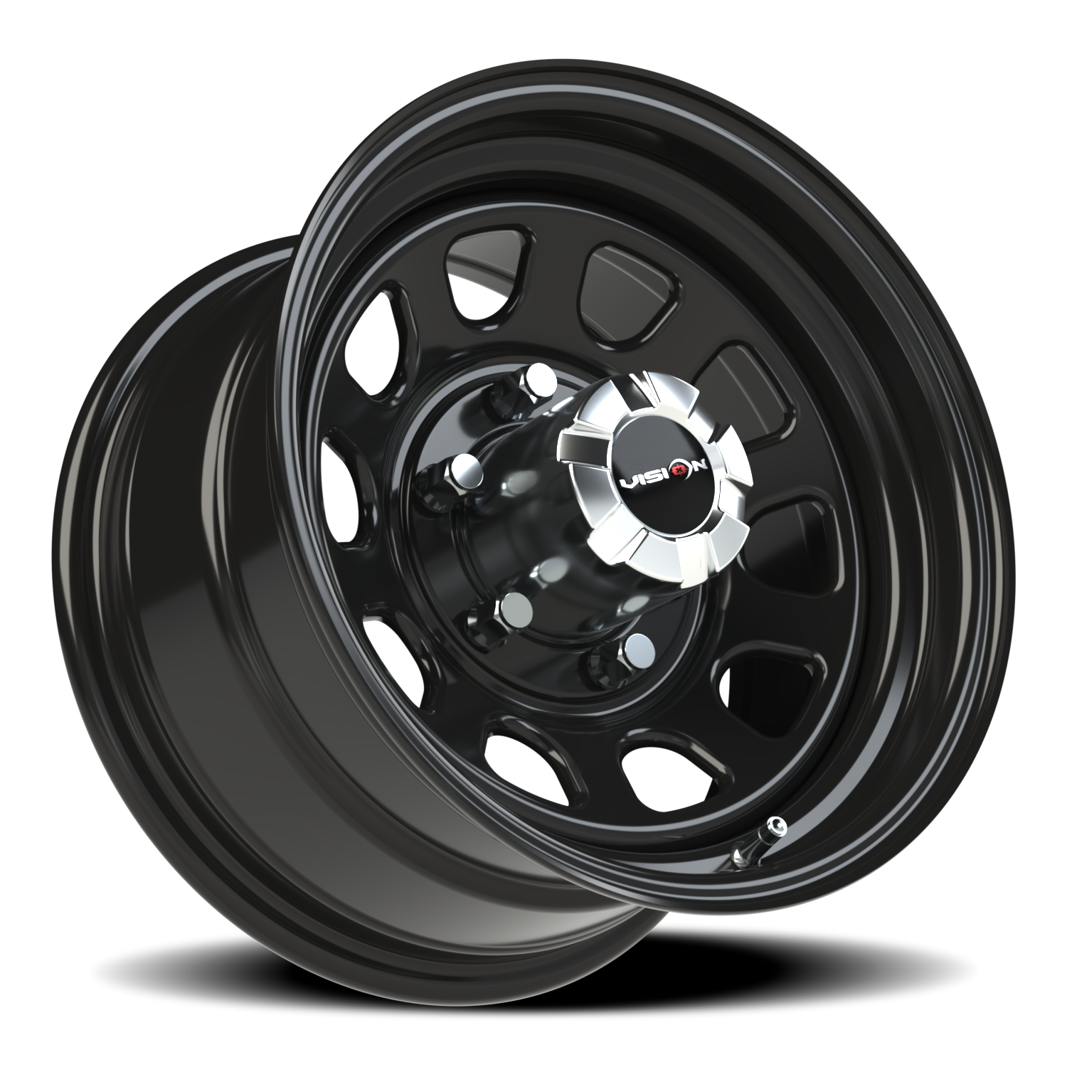 Vision Wheel 84H Gloss Black 15x8 -19 6x139.7mm 108mm - Wheelwiz