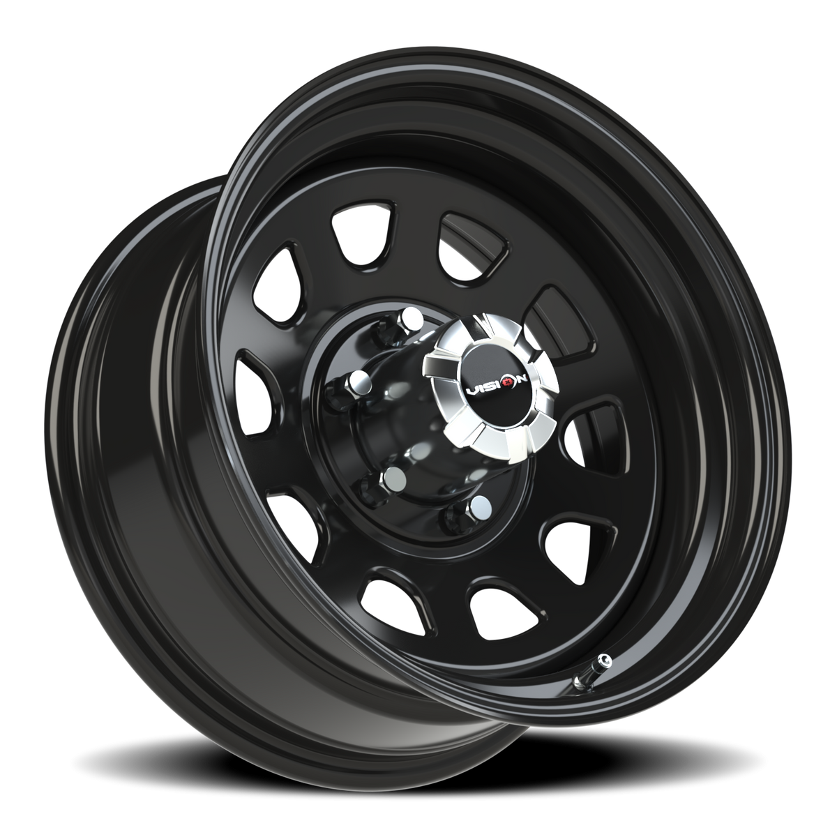 Vision Wheel 84H Gloss Black 17x8 -12 6x139.7mm 108mm - Wheelwiz