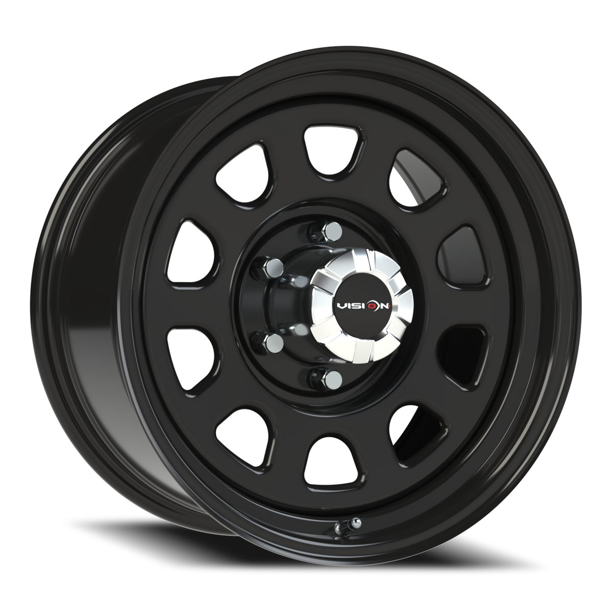 Vision Wheel 84H Gloss Black 17x9 -12 6x139.7mm 108mm - Wheelwiz