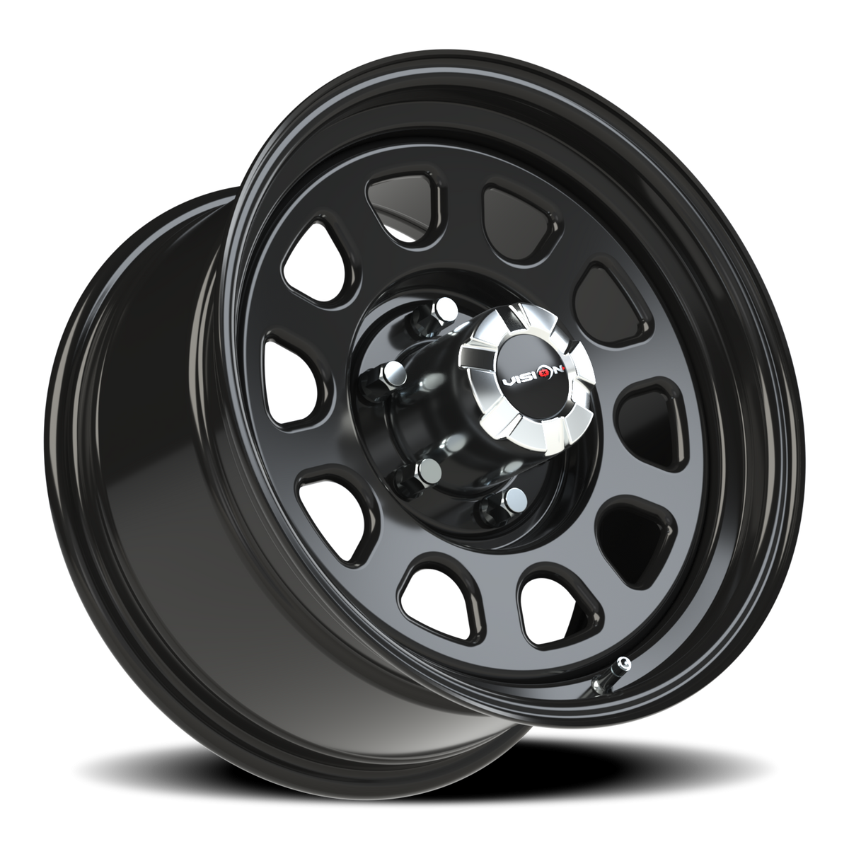 Vision Wheel 84H Gloss Black 17x9 -12 6x139.7mm 108mm - Wheelwiz