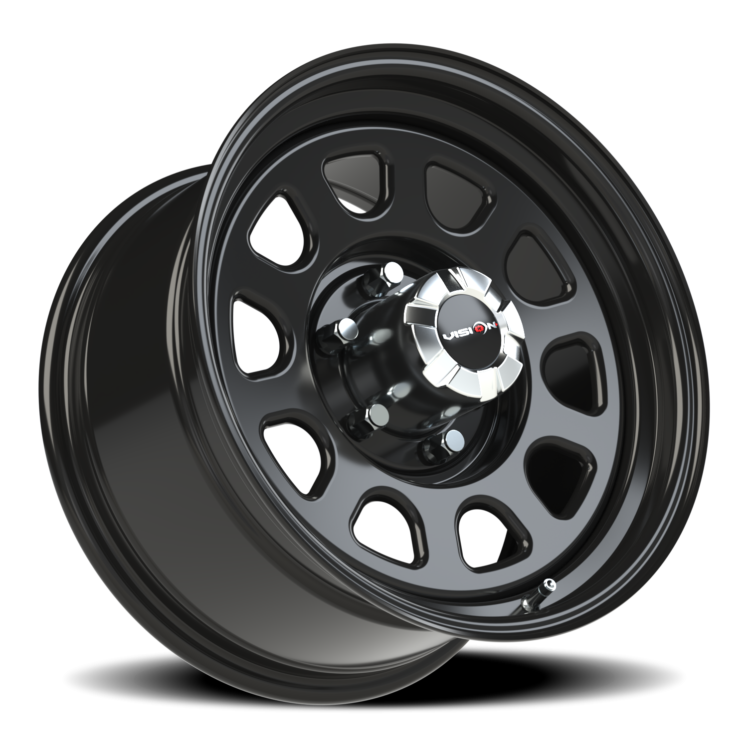 Vision Wheel 84H Gloss Black 17x9 -12 6x139.7mm 108mm - Wheelwiz