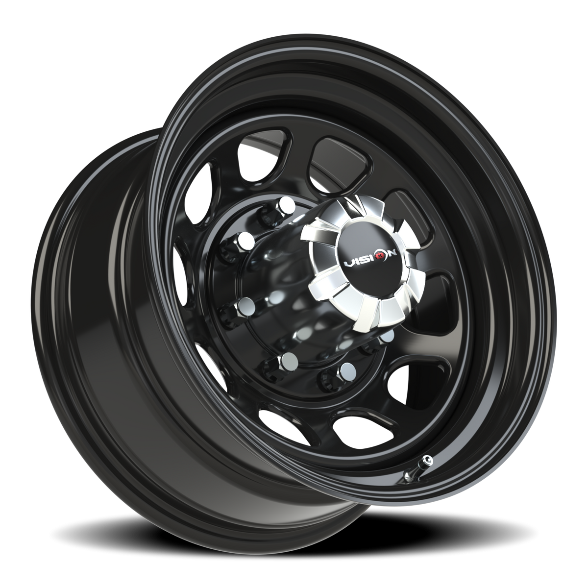Vision Wheel 84H Gloss Black 16x8 -6 8x165.1mm 130.8mm - Wheelwiz