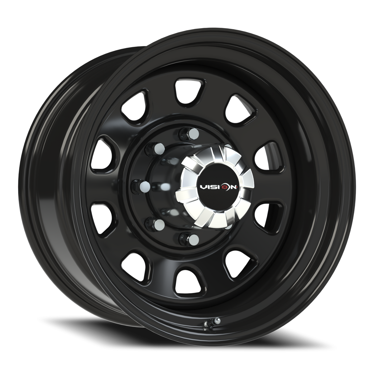 Vision Wheel 84H Gloss Black 17x9 -12 8x170mm 130.8mm - Wheelwiz